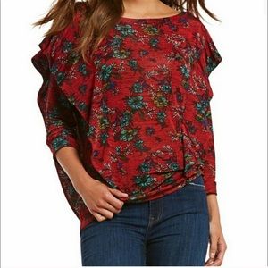 Free People Dock Street Top Small Red